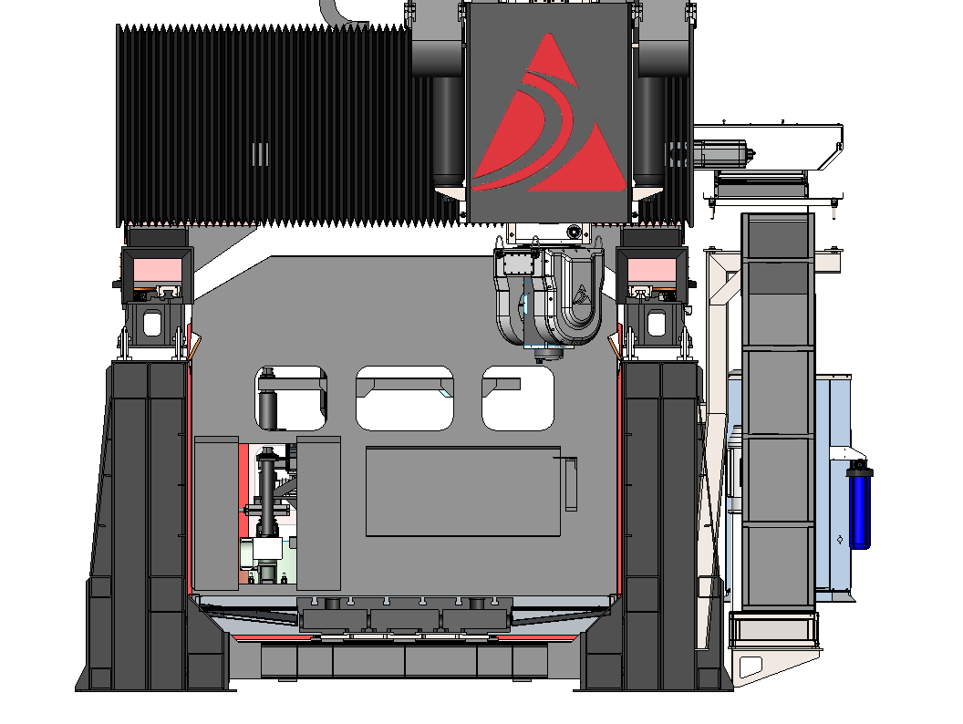 View of Galaxy 2 CNC Gantry with 5-Axis Head