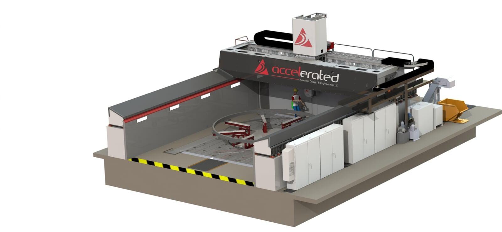 Galaxy 7 with 8m X-Travel. With 3.6m Rotary Table