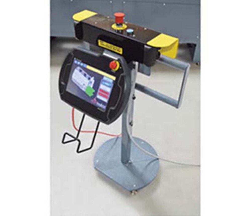 Machine Accessories - Example customined hand held HMI along with 2-hand touch station.