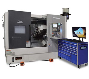 CNC Lathe with secondary spindle and live tooling