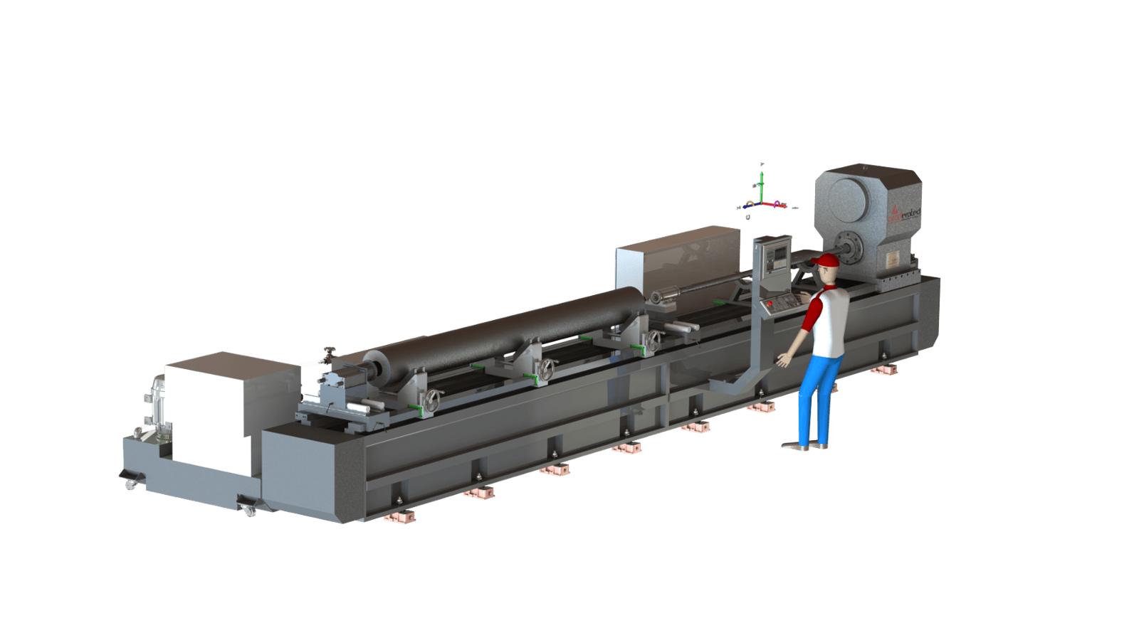 Machine Design of large gun barrel hone
